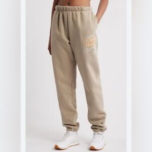 The Mayfair Group Cosmic Hotline Sweatpants in taupe